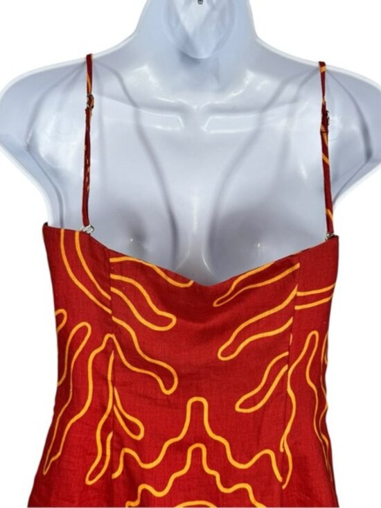 Cala de la Cruz Laia Red Mini Dress Detachable Straps NWT Size S - Picture 5 of 12